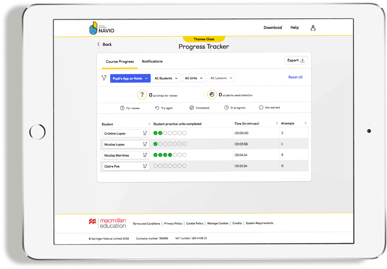Navio app for teachers